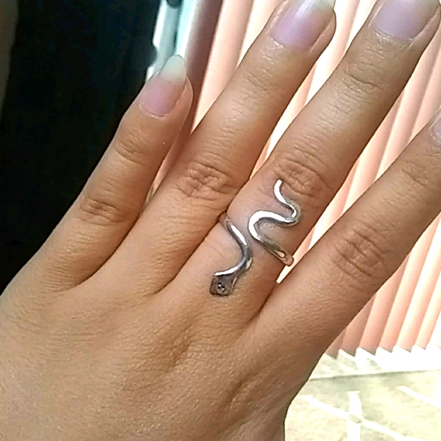 Sterling Solid Silver 925 Snake Ring